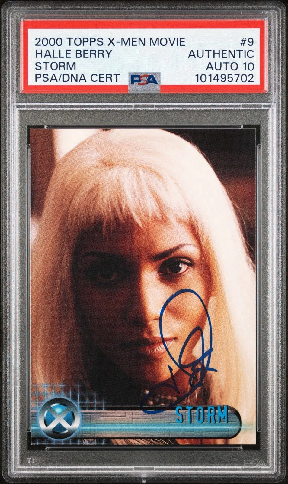 2000 Topps X-Men Movie #9 Halle Berry Signed Storm Rookie PSA GEM MT 10 AUTO RC