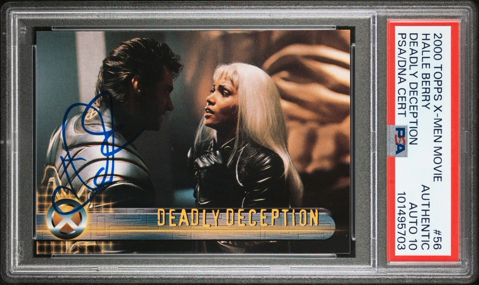 2000 Topps X-Men Movie #56 Halle Berry Deadly Deception Rookie PSA GEM 10 AUTO