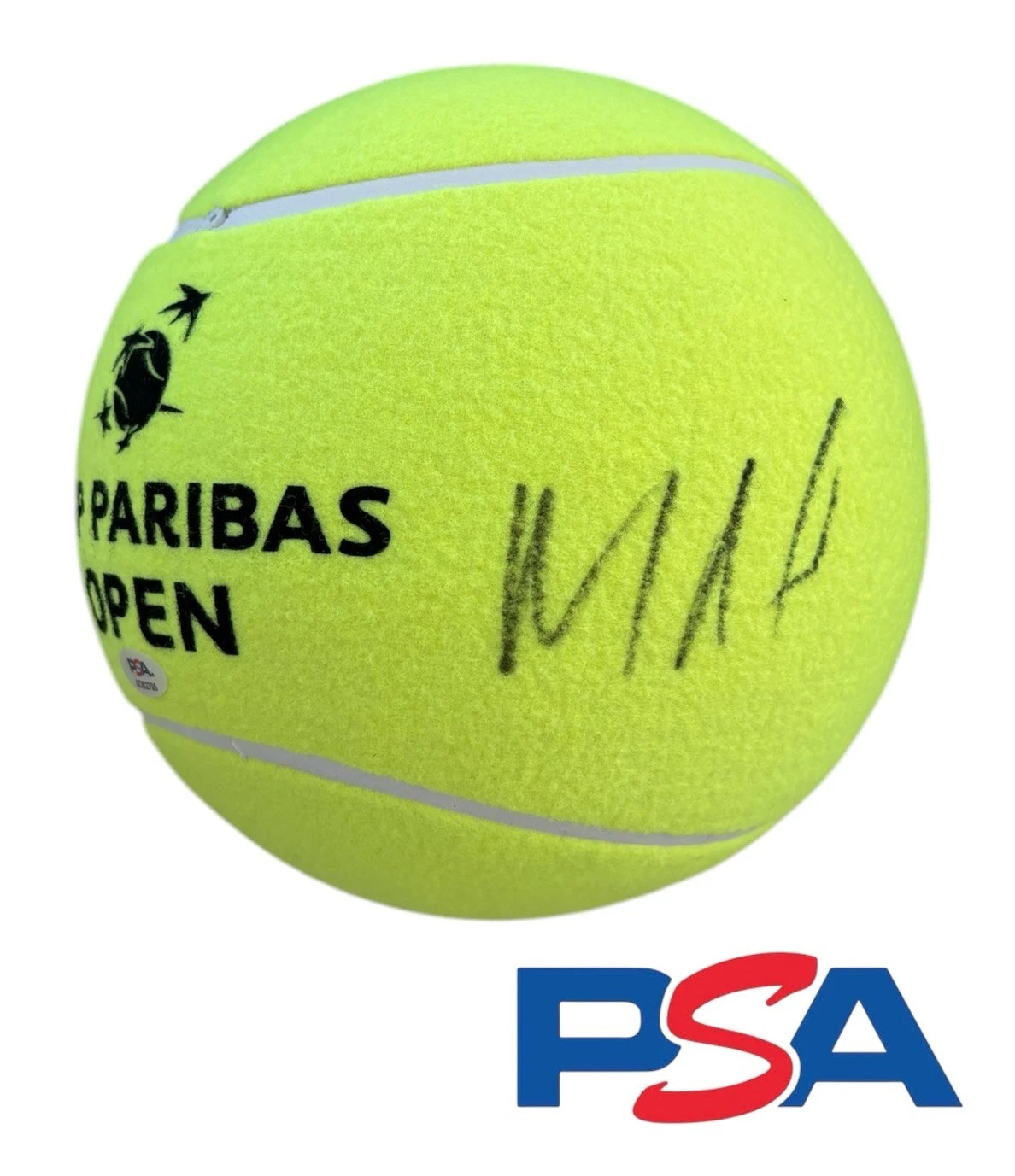 Mirra Andreeva Signed 2025 INDIAN WELLS CHAMPION JUMBO Tennis Ball PSA/DNA AUTO