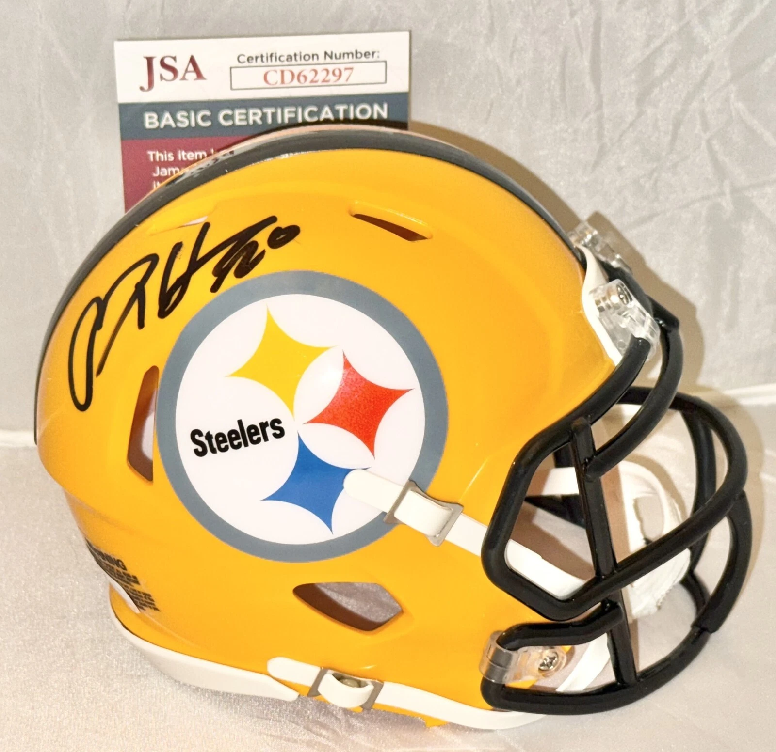 Cam Sutton signed Pittsburgh Steelers mini helmet autographed JSA