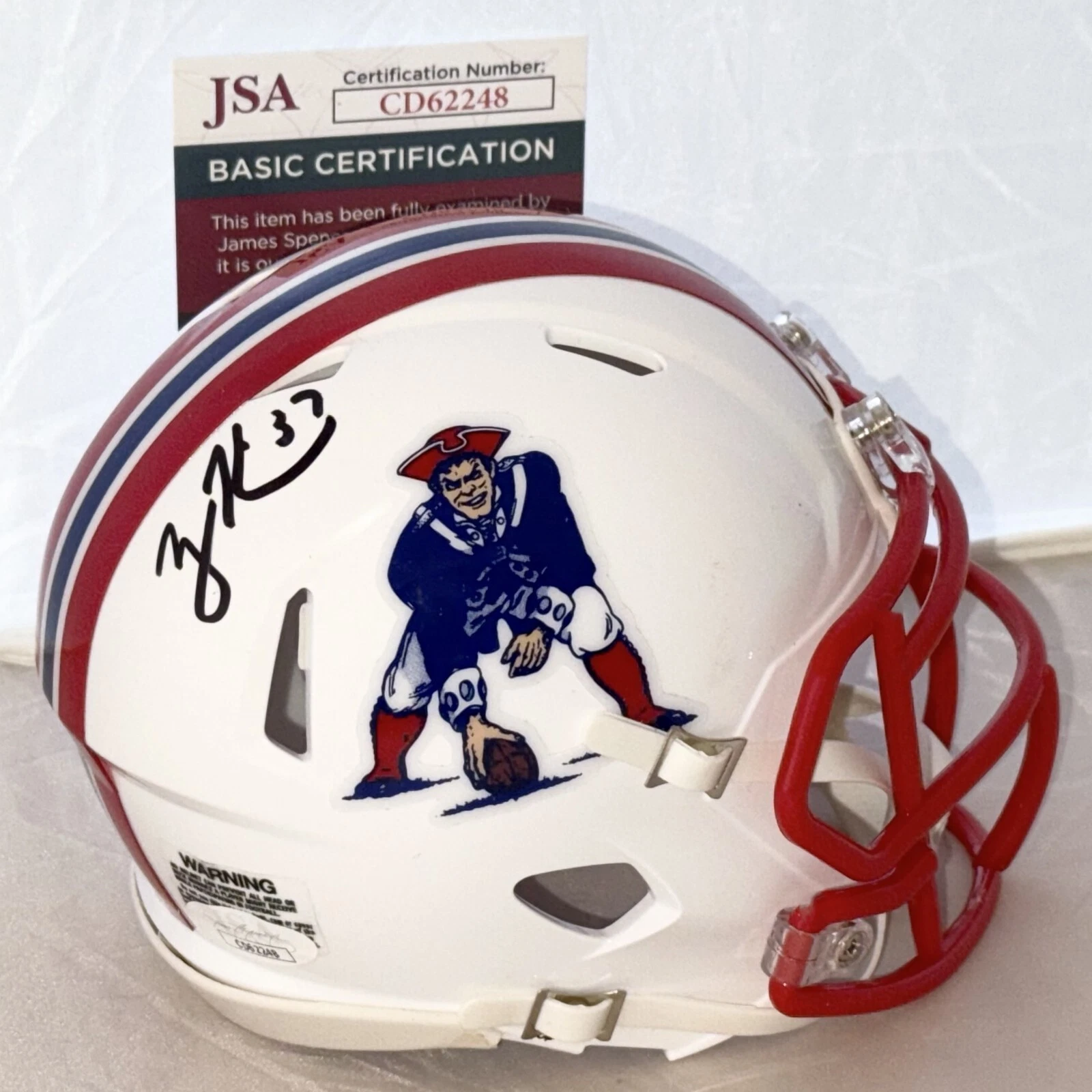 Rodney Harrison signed New England Patriots mini helmet autographed JSA