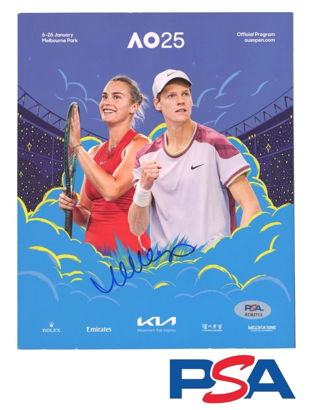 Madison Keys Signed 2025 Official Australian Open Program PSA AUTO CHAMPION AO