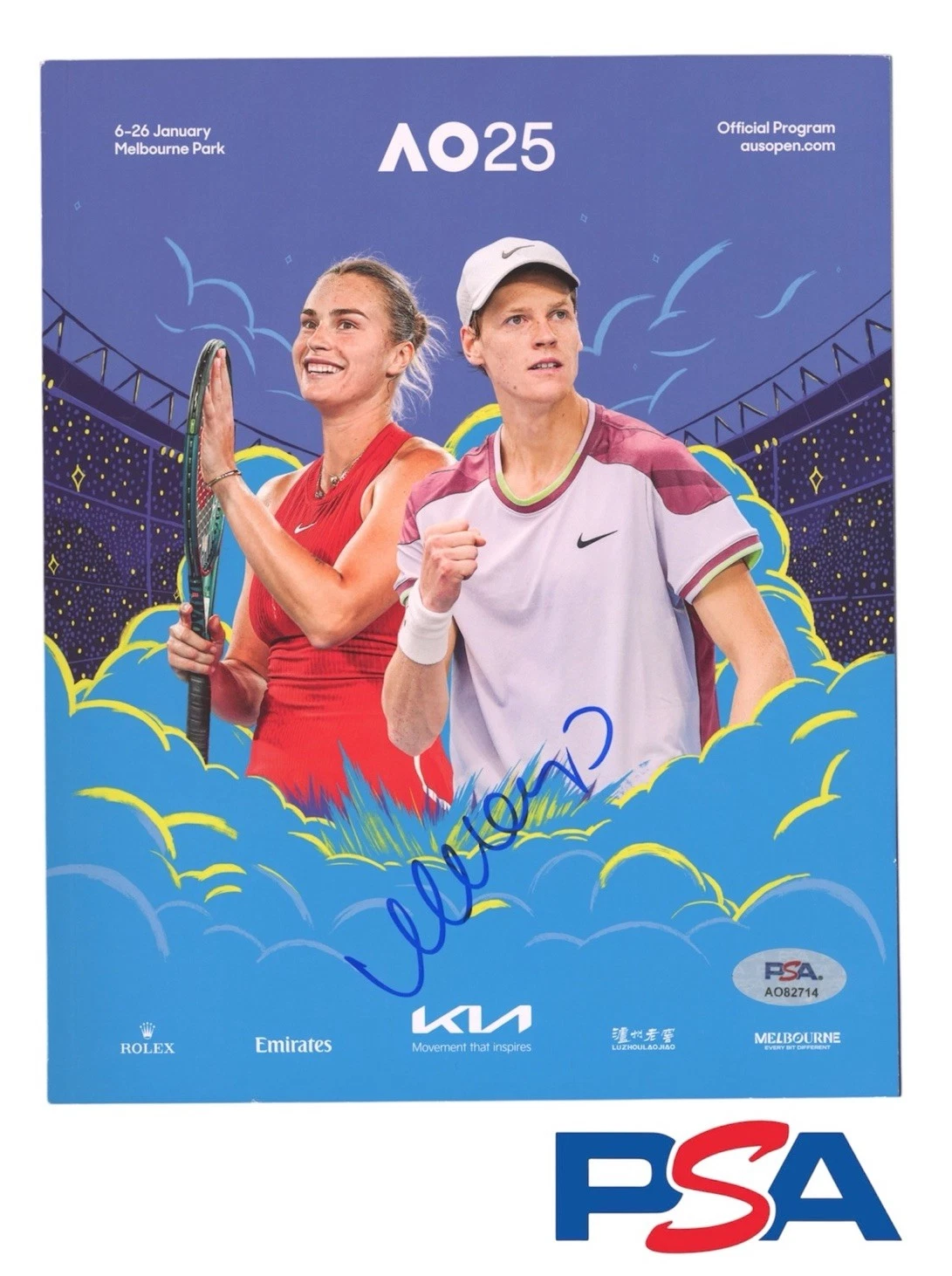 Madison Keys Signed 2025 Official Australian Open Program PSA AUTO CHAMPION AO