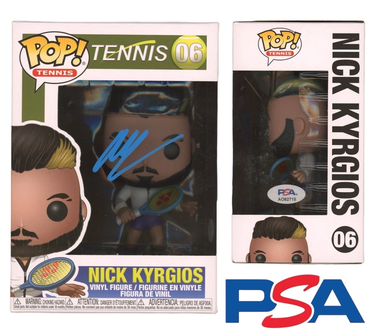 Nick Kyrgios Signed Autographed Tennis Funko Pop #06 PSA/DNA AUTO