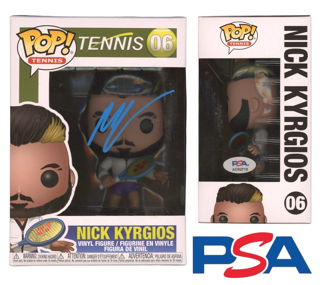 Nick Kyrgios Signed Autographed Tennis Funko Pop #06 PSA/DNA AUTO