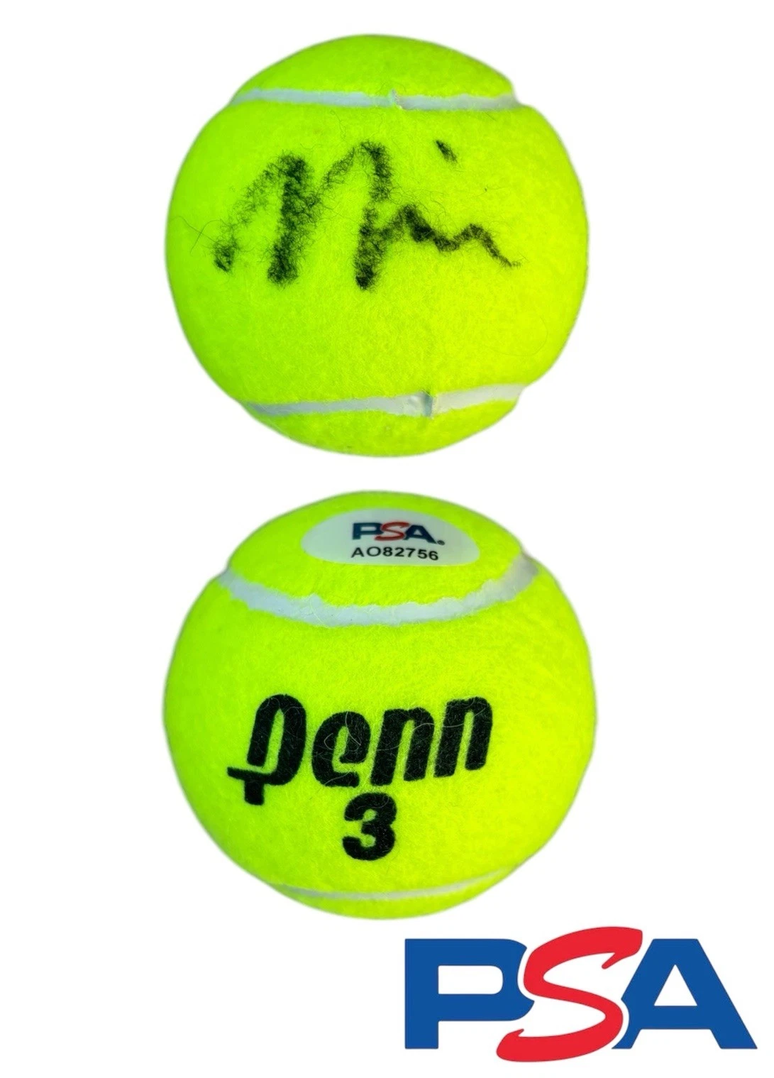 Nishesh Basavareddy Signed Autograph Penn Tennis Ball PSA AUTO Australian Open