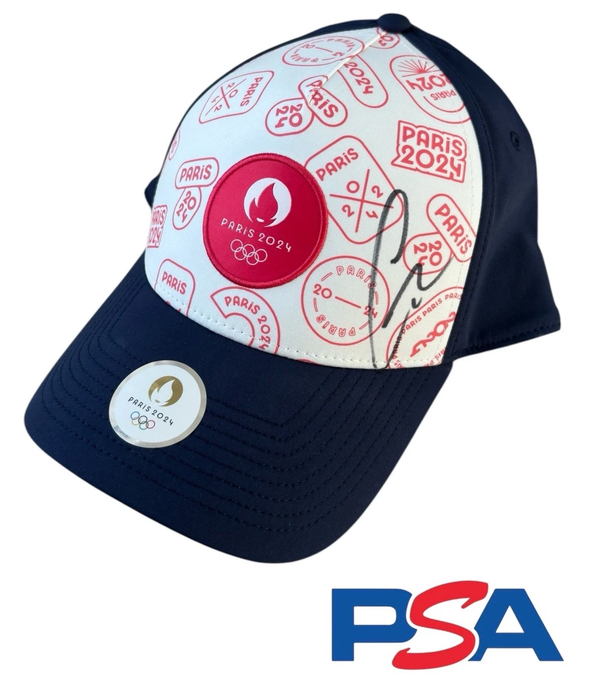 Carlos Alcaraz Signed 2024 Paris Olympics Tennis Hat Silver Medal PSA/DNA AUTO