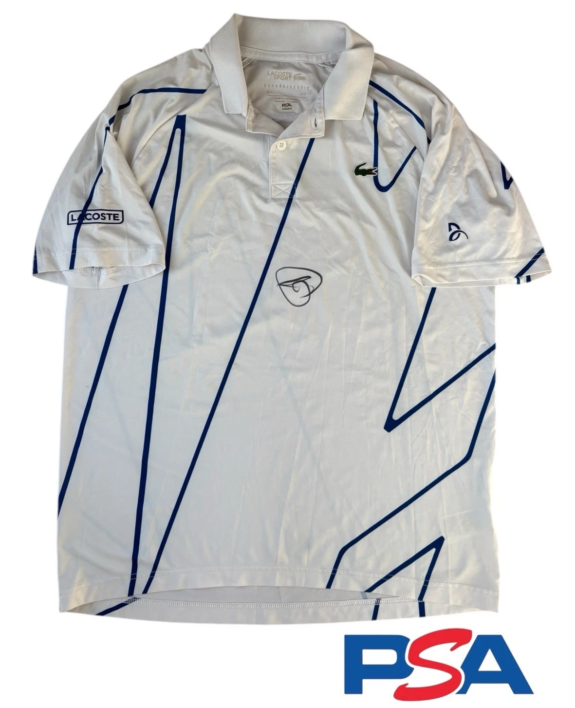 Novak Djokovic Signed Autographed Lacoste Sport Tennis Polo Shirt PSA/DNA AUTO