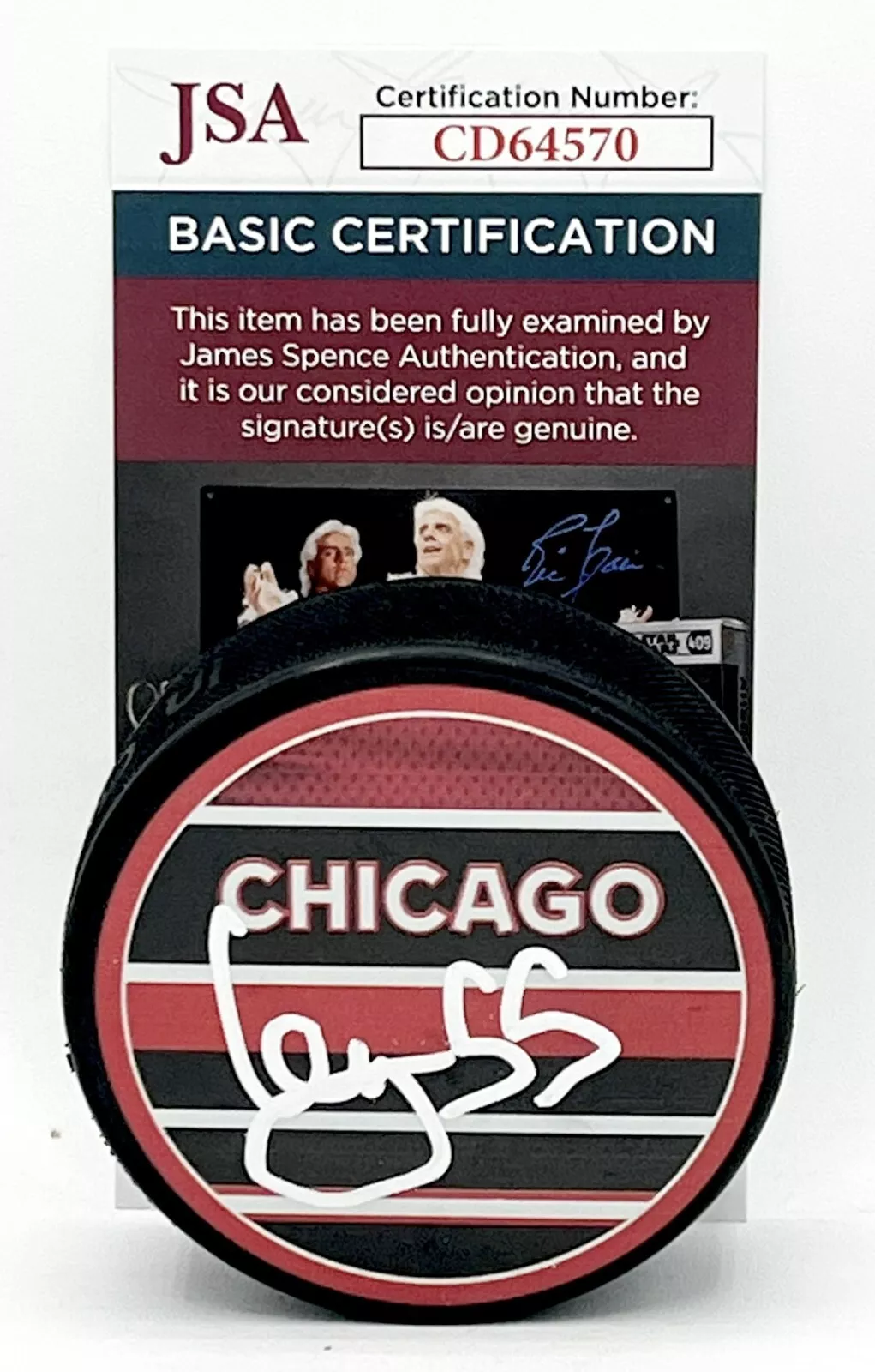 Artyom Levshunov signed Chicago Blackhawks Reverse Retro Puck autographed #2 JSA