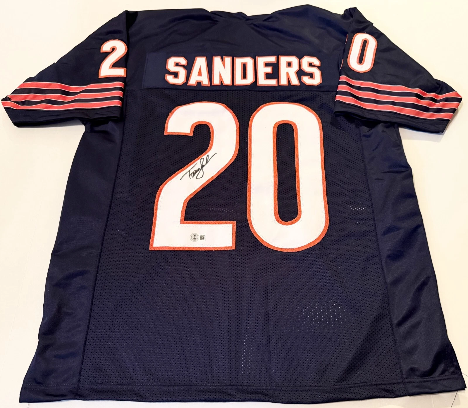 Thomas Sanders Chicago Bears signed Custom jersey Beckett Witnessed