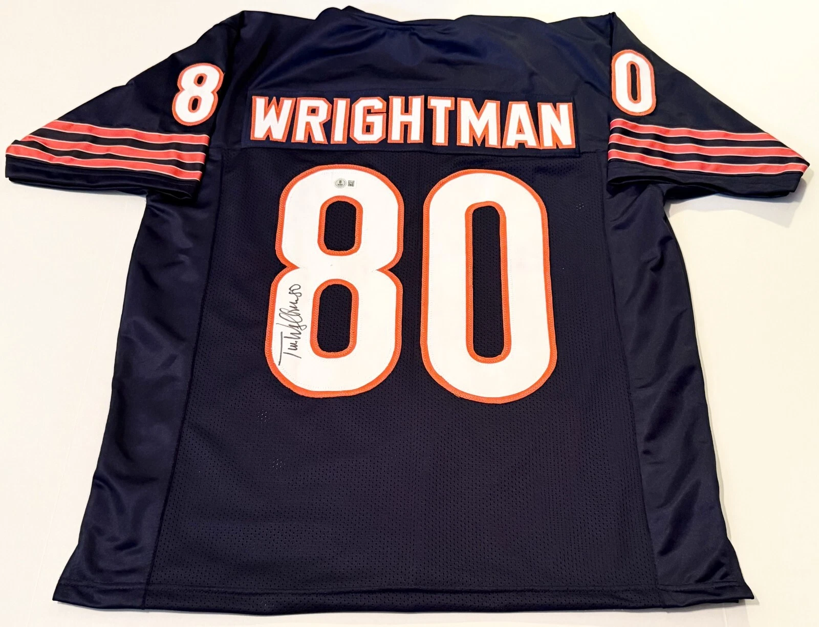 Tim Wrightman Chicago Bears signed Custom jersey Beckett Witnessed