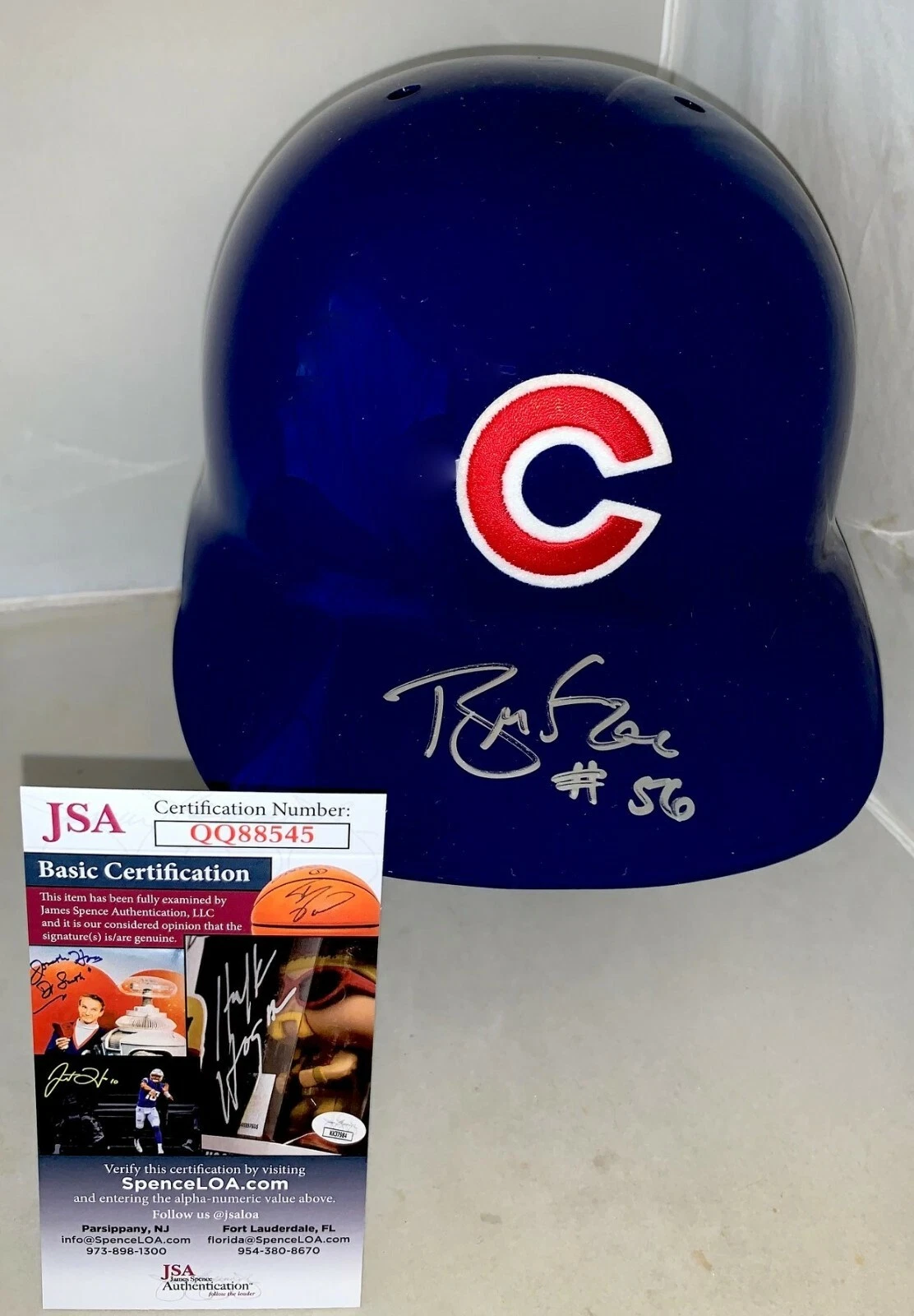 Brian McRae signed Chicago Cubs Full Size Batting Helmet autographed JSA