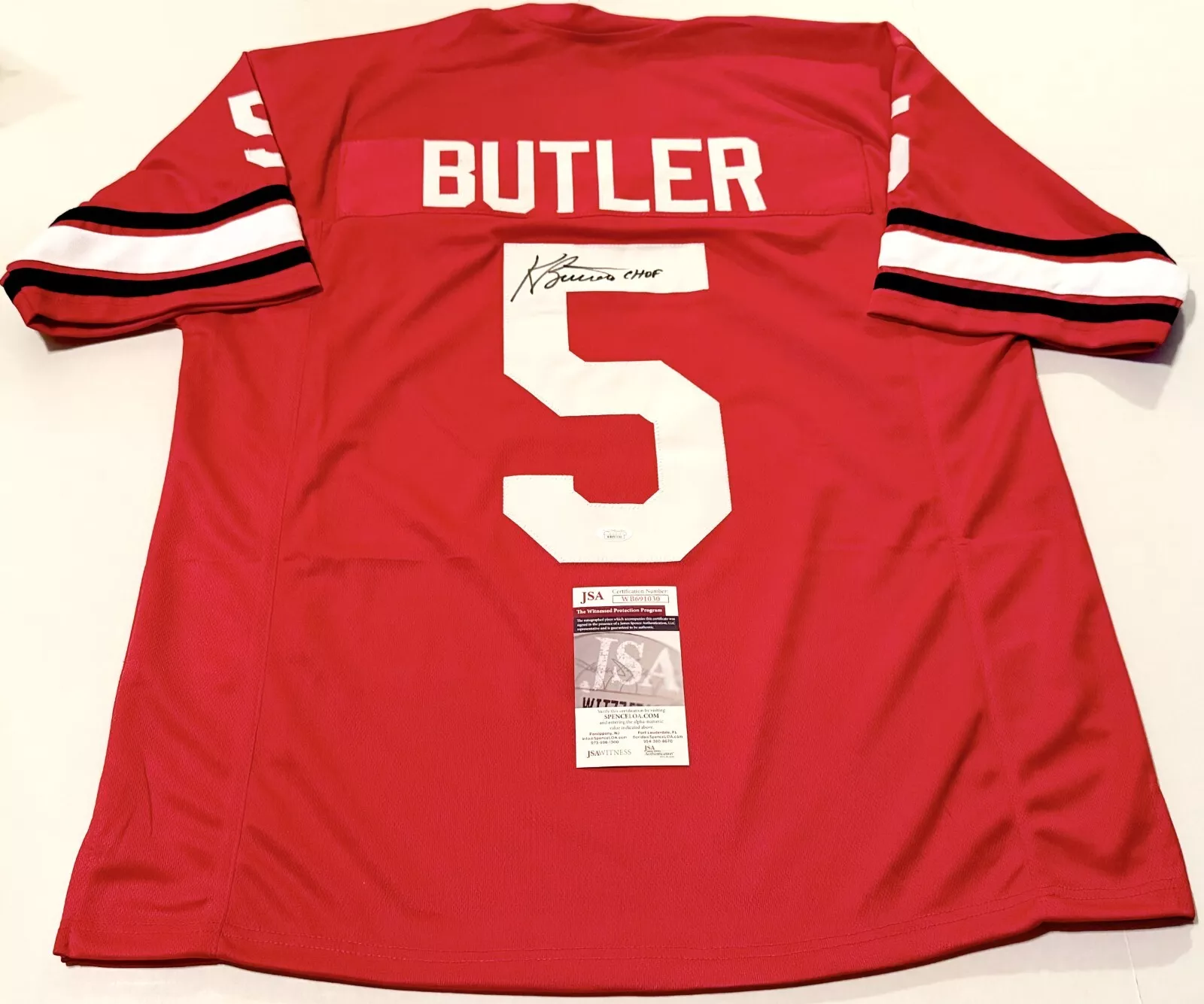 Kevin Butler Georgia Bulldogs signed Custom jersey W/ CHOF JSA Witnessed