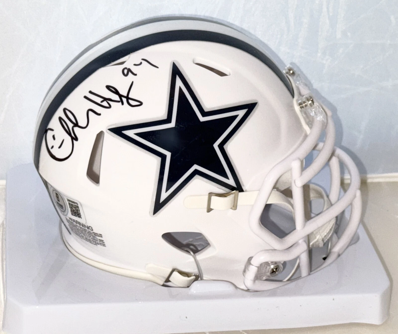 Charles Haley signed Dallas Cowboys mini helmet autographed Beckett Witnessed