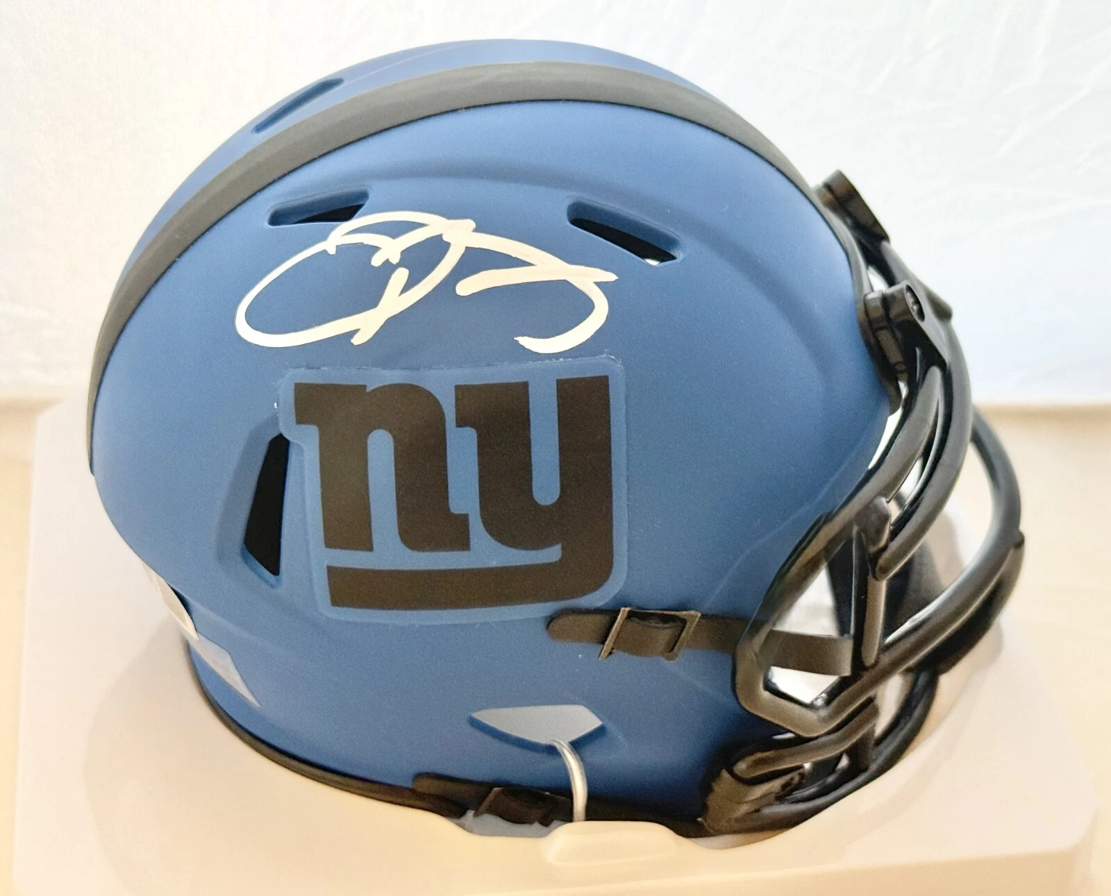 Odell Beckham signed New York Giants Rave mini helmet Beckett Witnessed