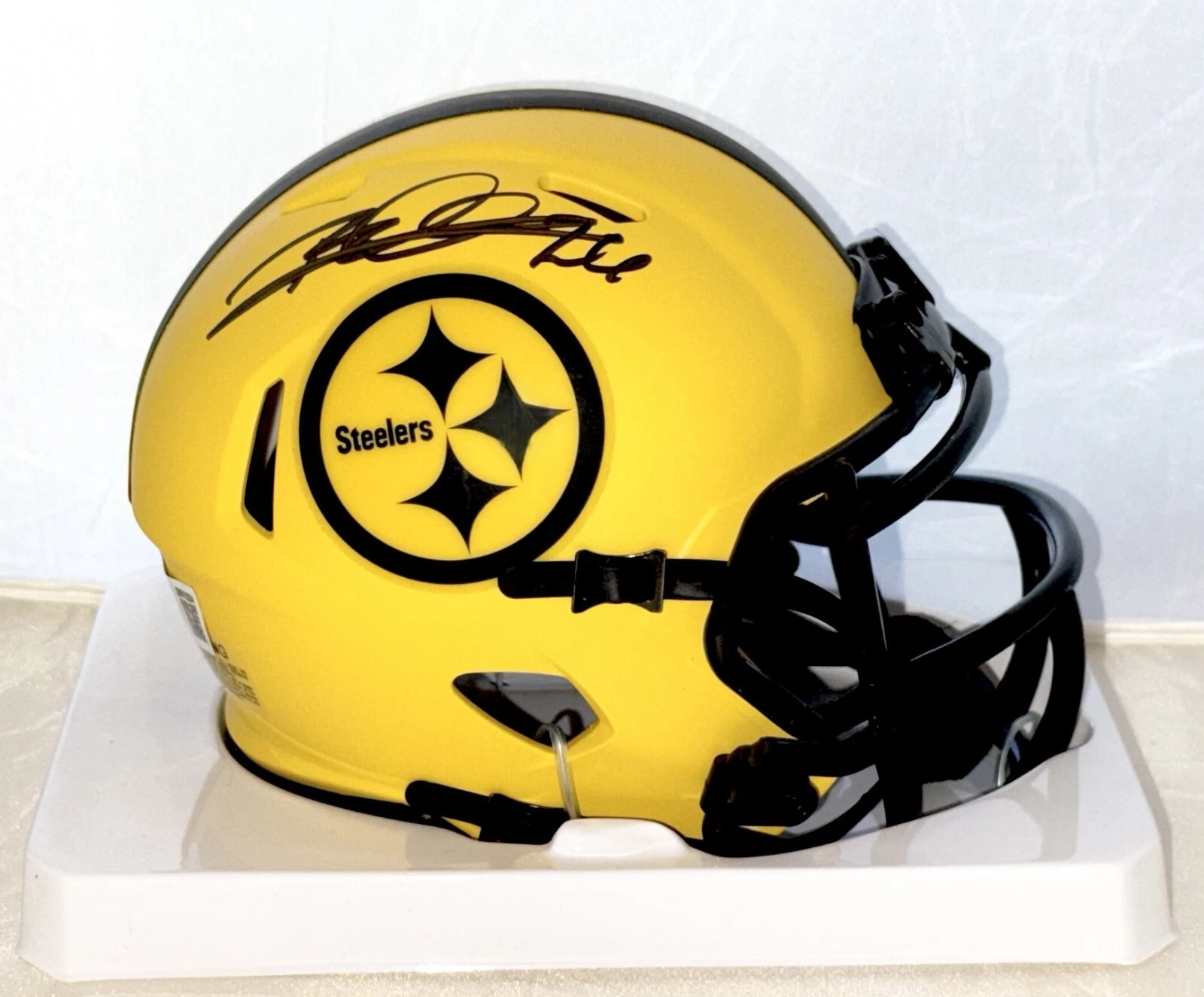 Rod Woodson signed Pittsburgh Steelers Rave mini helmet Beckett Witnessed
