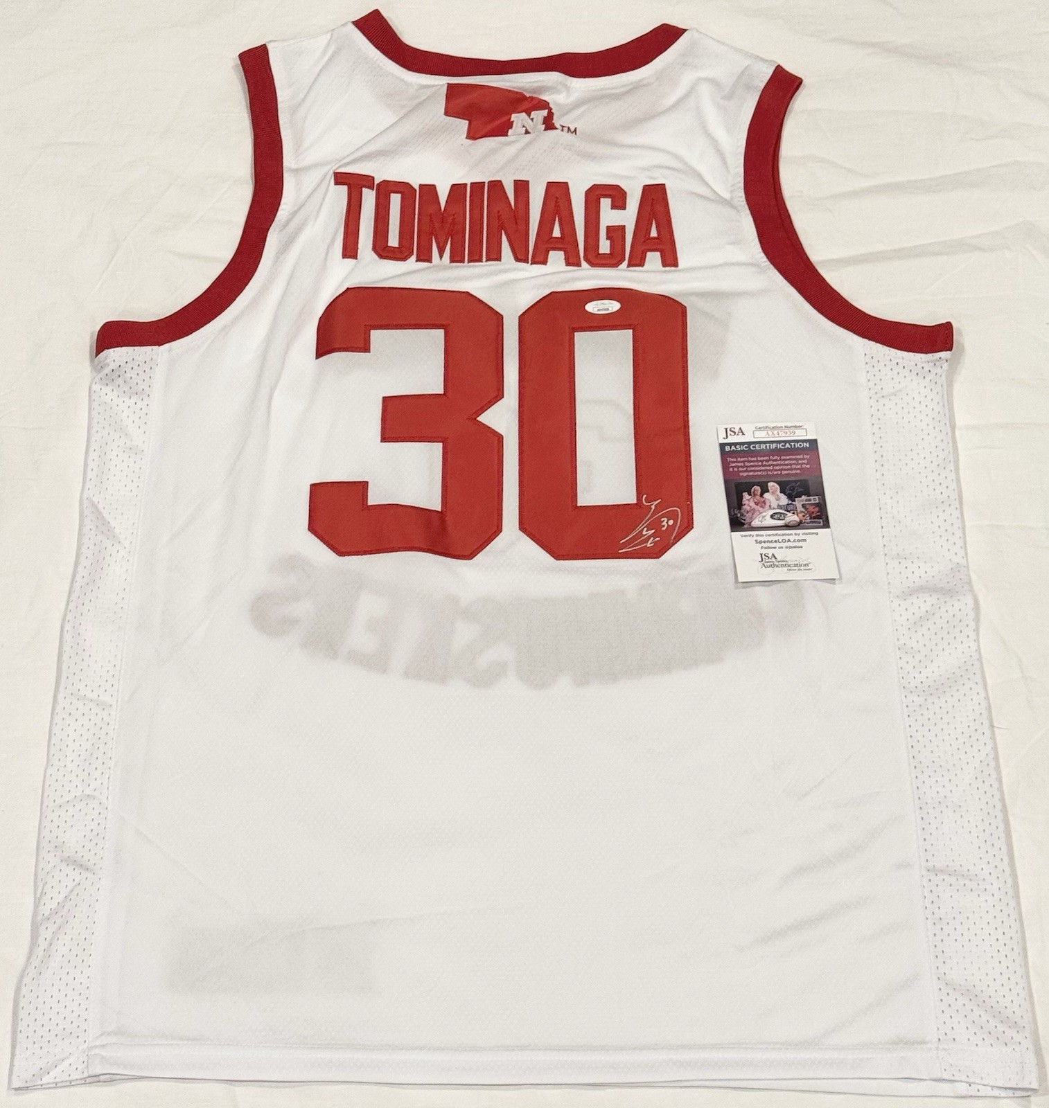 Keisei Tominaga Signed Autographed Nebraska Cornhuskers Jersey JSA COA