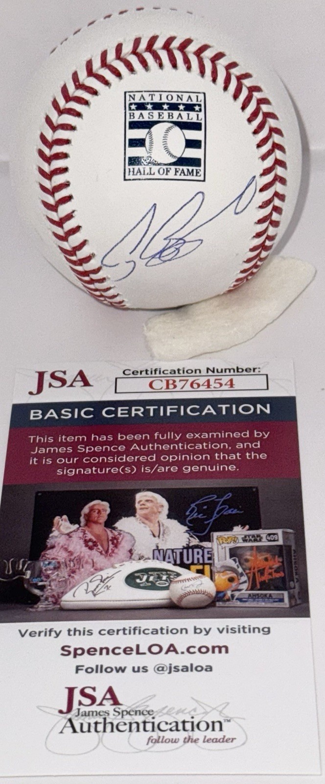 Craig Biggio Signed OML Hall Of Fame Baseball Houston Astros JSA COA