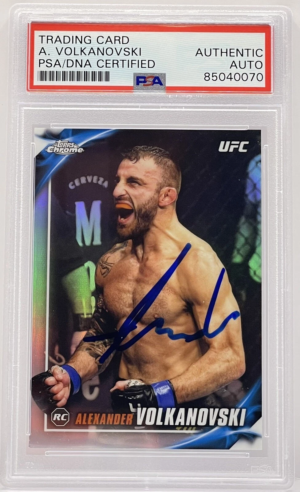Alexander Volkanovski Signed Auto 2019 Topps Chrome UFC Rookie Card Rare PSA/DNA