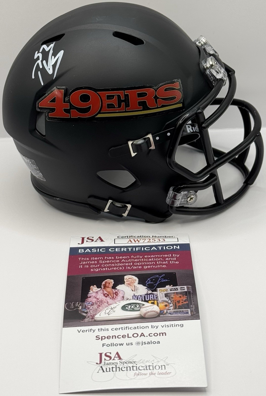 Patrick Willis Signed Autographed San Francisco 49ers Black Mini Helmet JSA COA