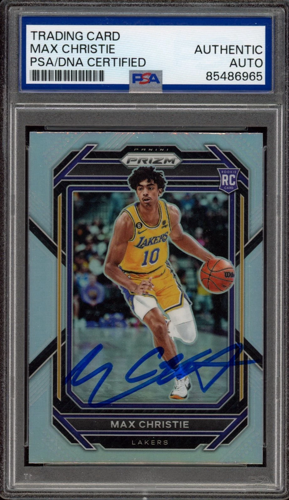 2022 Panini Prizm #270 Max Christie Signed Silver Prizm Rookie Card PSA AUTO RC