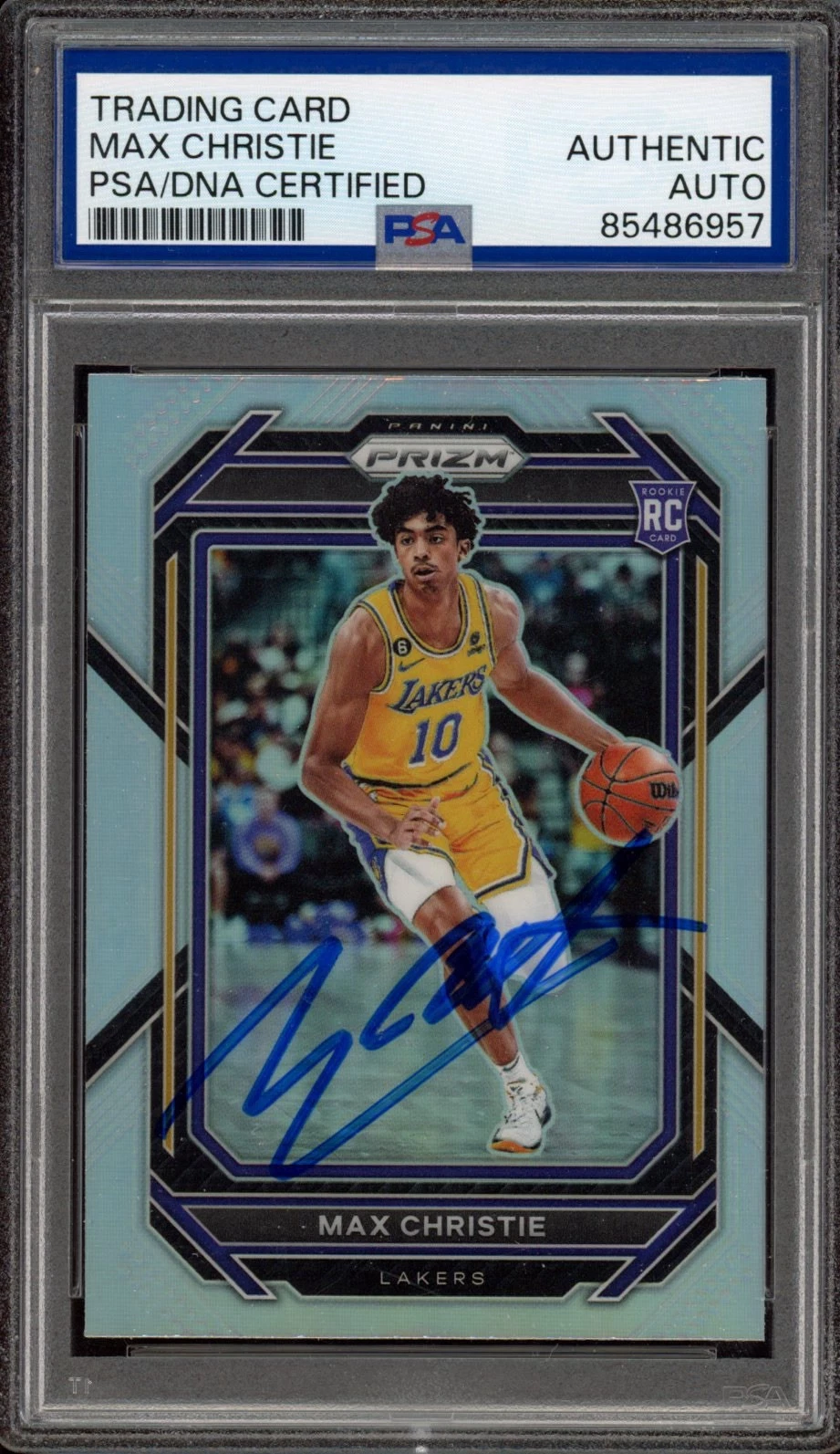 2022 Panini Prizm #270 Max Christie Signed Silver Prizm Rookie Card PSA AUTO RC