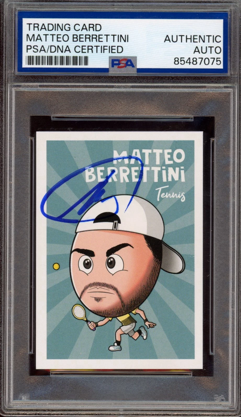 2021 Esselunga Super Champs #151 Matteo Berrettini Signed Rookie Card Auto PSA