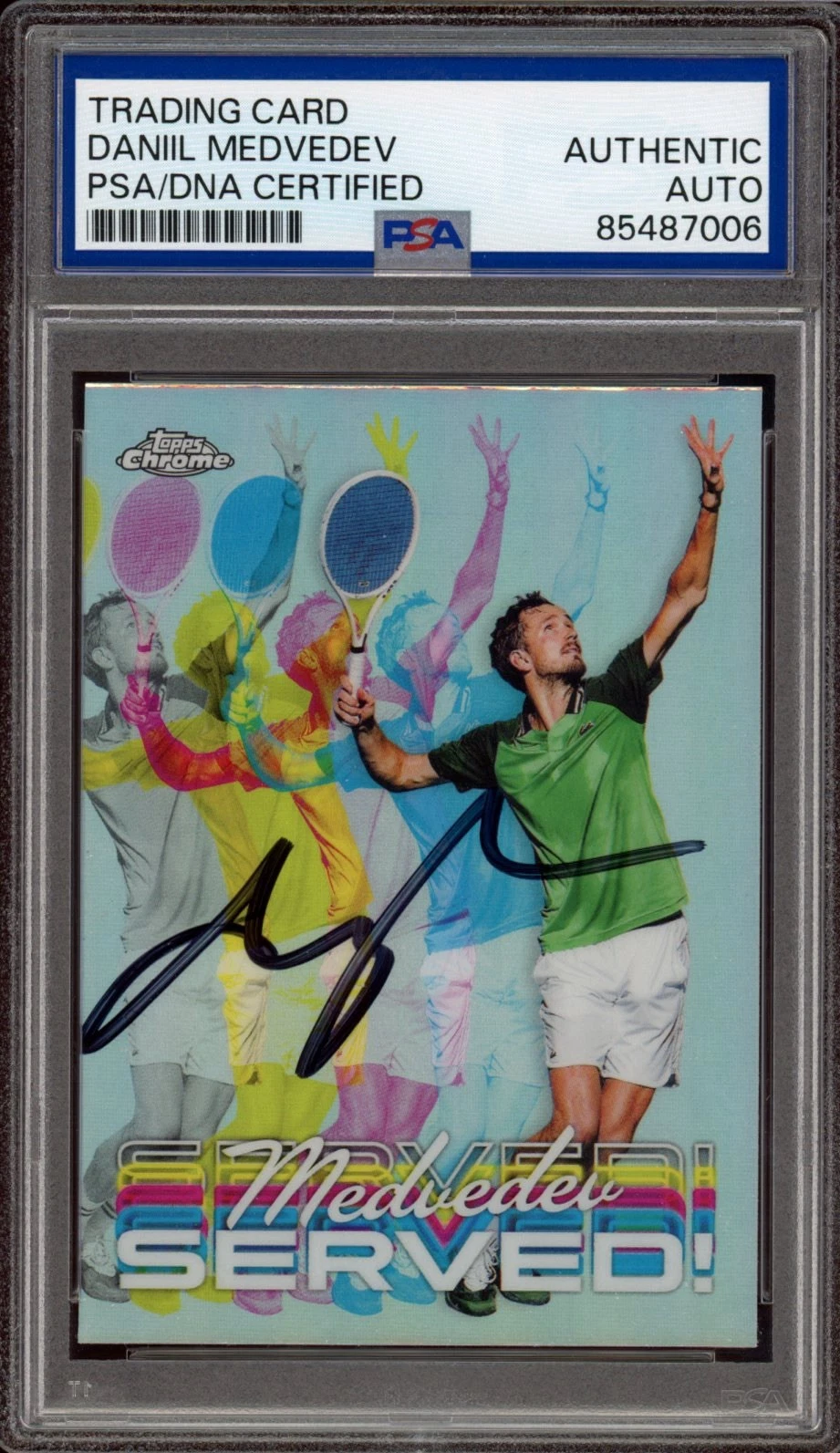2024 Topps Chrome Tennis #SER-DM Daniil Medvedev Signed Served Rookie Auto PSA