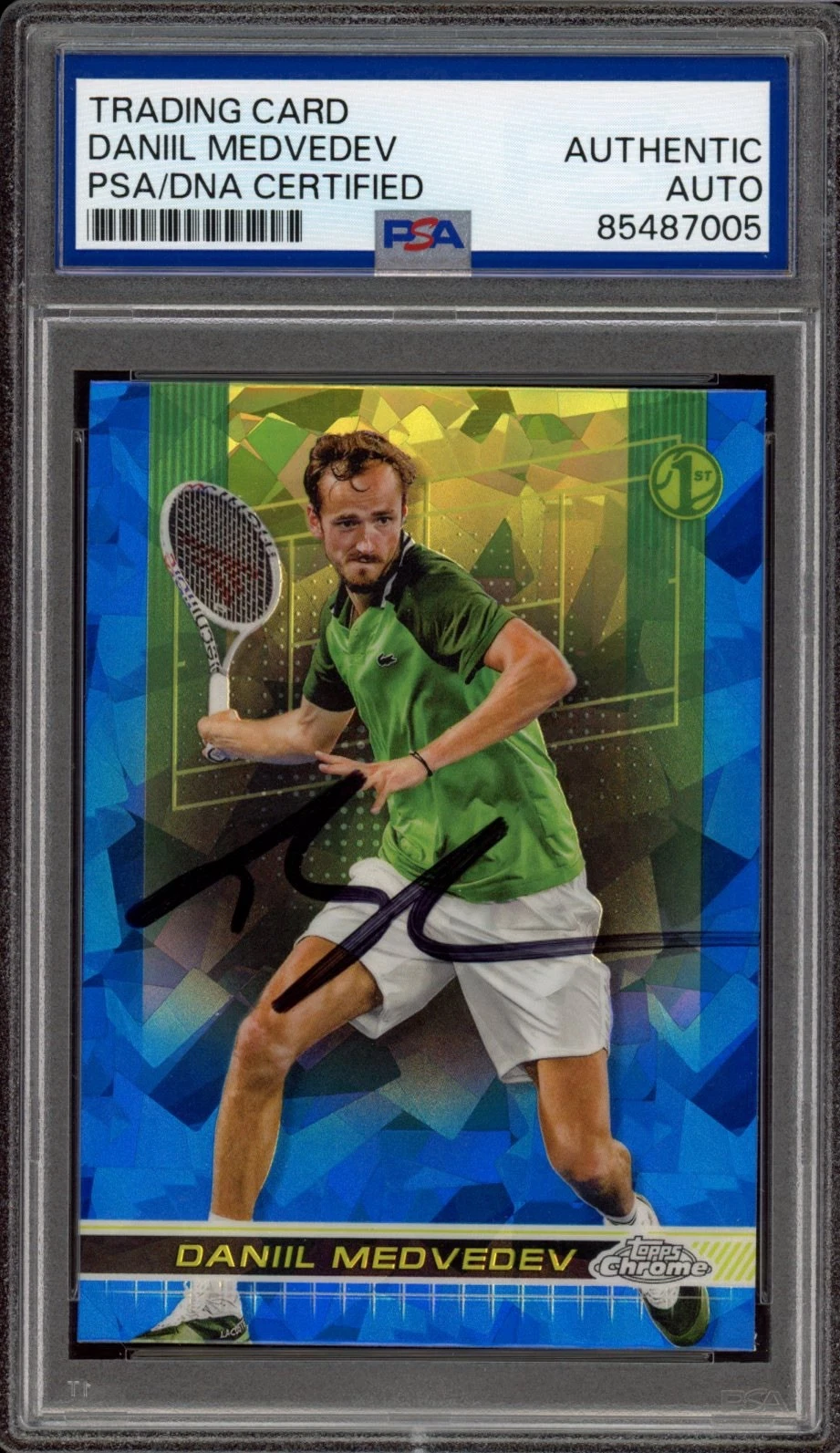 2024 Topps Chrome Tennis #25 Daniil Medvedev Signed Sapphire Rookie Auto PSA RC