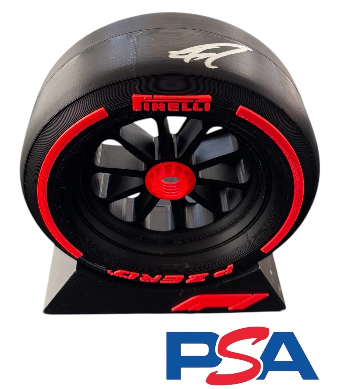 George Russell Signed Autographed 1:5th Scale F1 Tire Tyre PSA/DNA AUTO MERCEDES