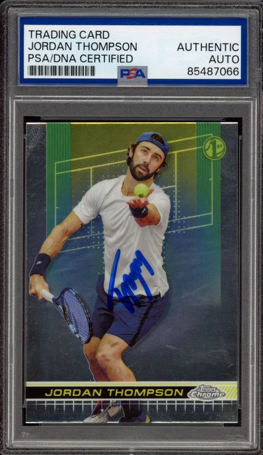 2024 Topps Chrome Tennis #73 Jordan Thompson Signed 1st Rookie Card PSA AUTO RC