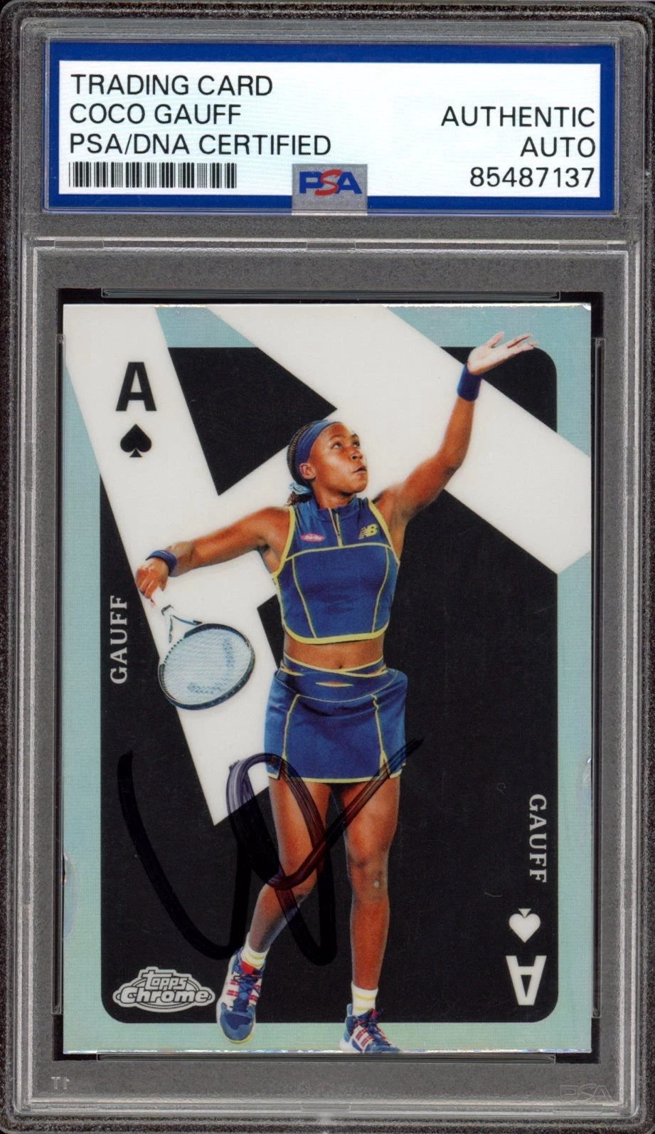 2024 Topps Chrome Tennis #CAS-CG Coco Gauff Signed Ace Card PSA/DNA AUTO
