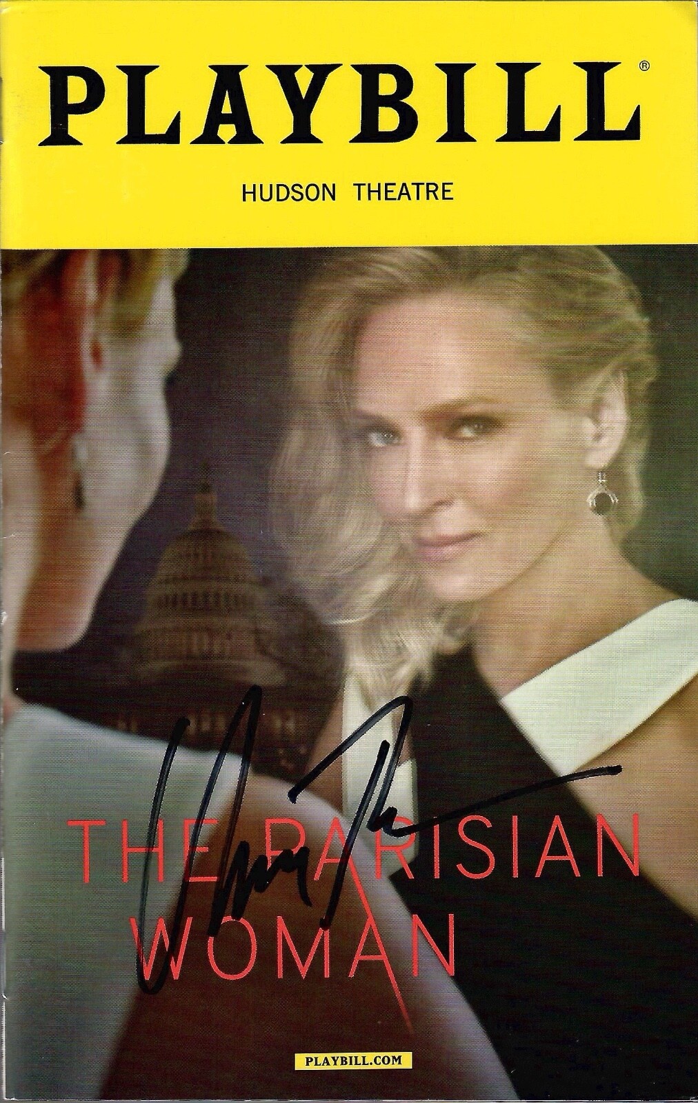 UMA THURMAN HAND SIGNED NEW YORK CITY THE PARISIAN WOMAN 2017 PLAYBILL       JSA