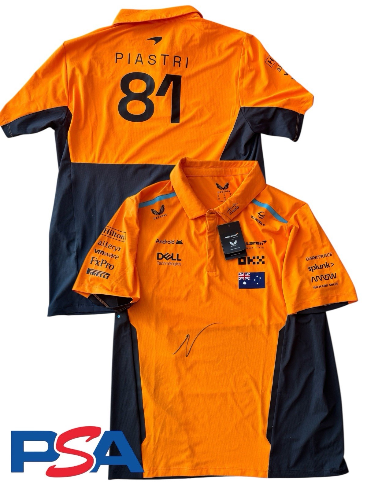 Oscar Piastri Signed Official Authentic McLaren F1 #81 Polo Shirt PSA/DNA AUTO