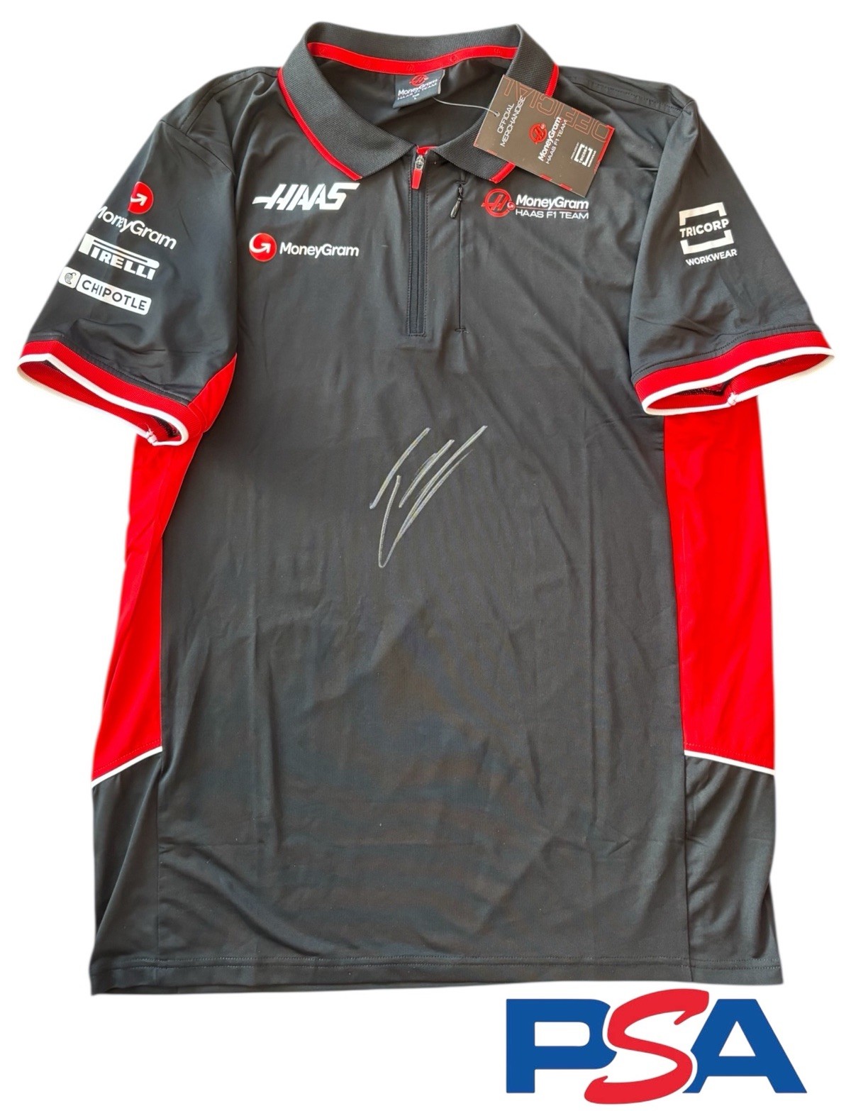 Esteban Ocon Signed 2025 MoneyGram Haas F1 Polo Shirt #31 PSA AUTO Formula One