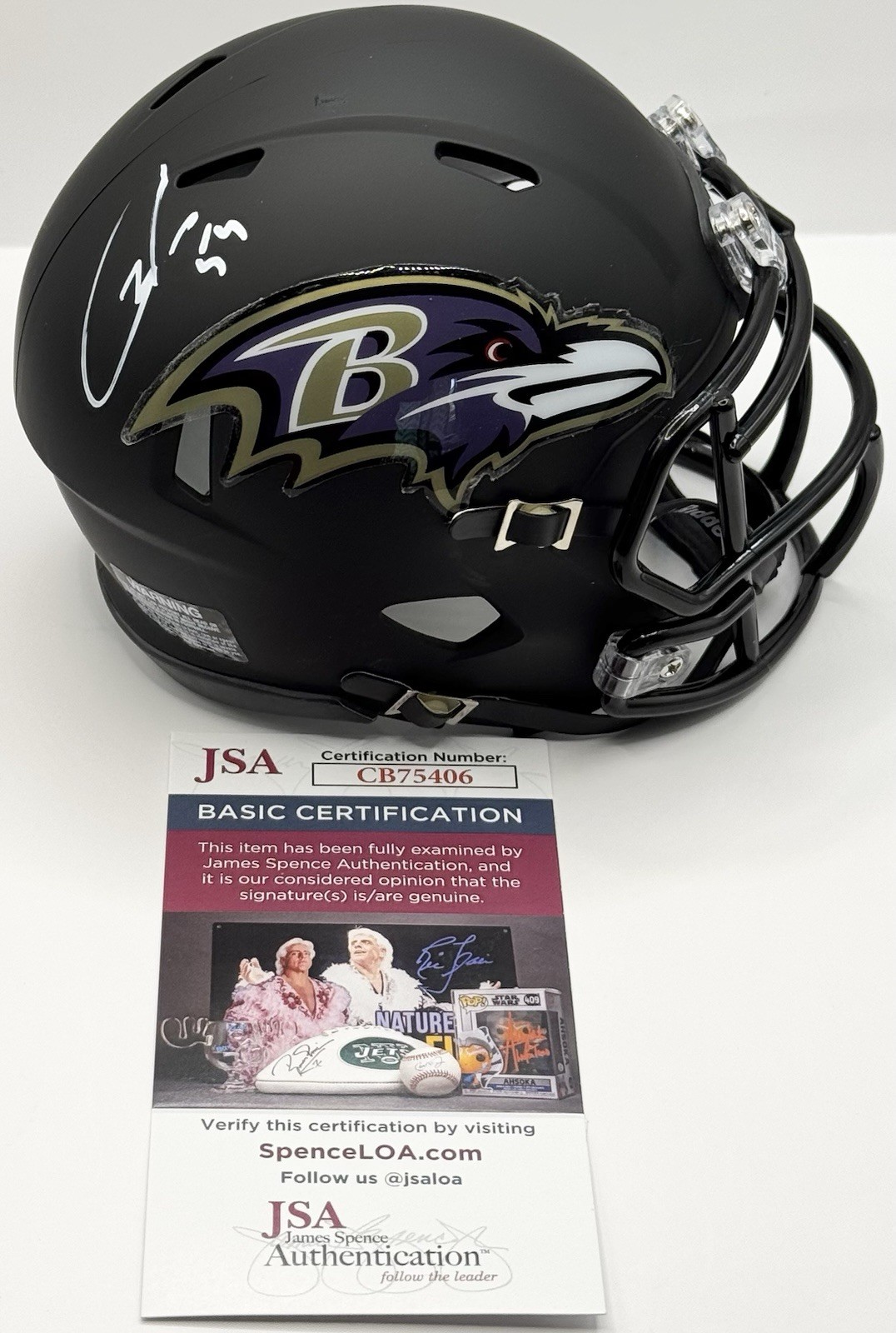 ZACHARY ORR SIGNED AUTOGRAPHED BALTIMORE RAVENS MINI HELMET JSA COA COLLECTIBLE MEMORABILIA