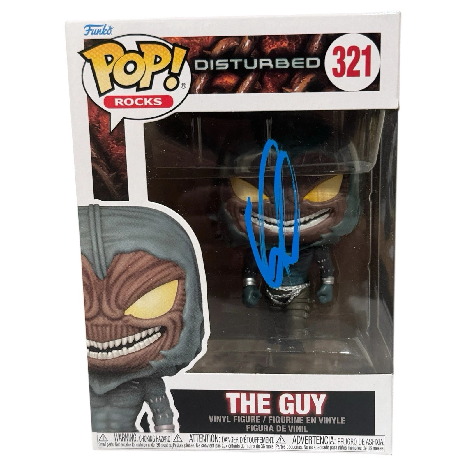 DAVID DRAIMAN DISTURBED SIGNED THE GUY FUNKO POP ROCKS 321 AUTOGRAPH BECKETT COA COLLECTIBLE MEMORABILIA