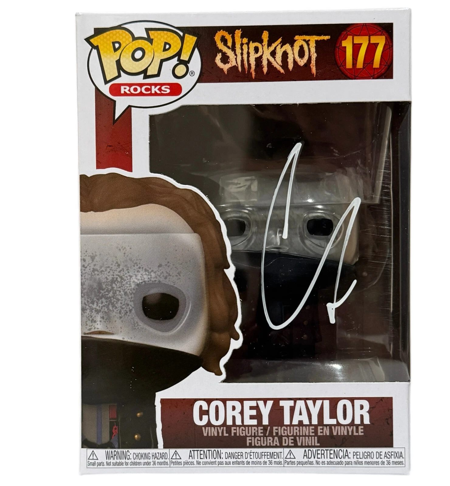 Corey Taylor Slipknot Signed Autograph Funko Pop Rocks #177 Proof Beckett COA