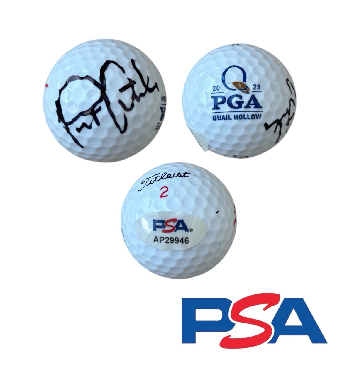 Patrick Cantlay Signed 2025 PGA CHAMPIONSHIP Quail Hollow Golf Ball PSA/DNA AUTO