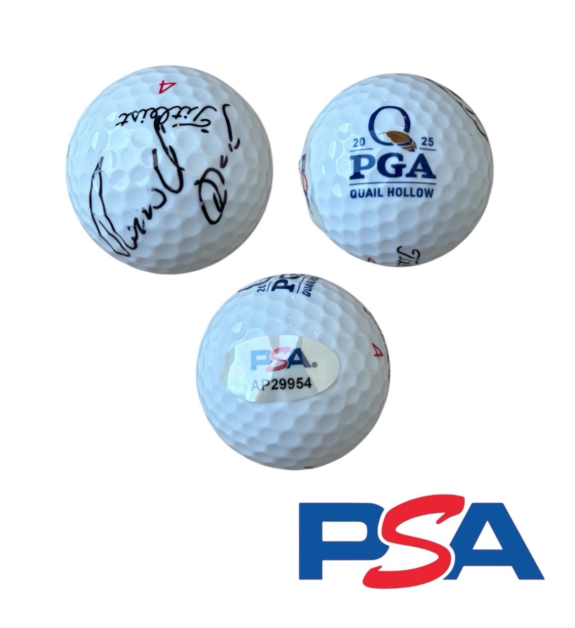 Rasmus Hojgaard Signed 2025 PGA CHAMPIONSHIP Quail Hollow Golf Ball PSA/DNA AUTO