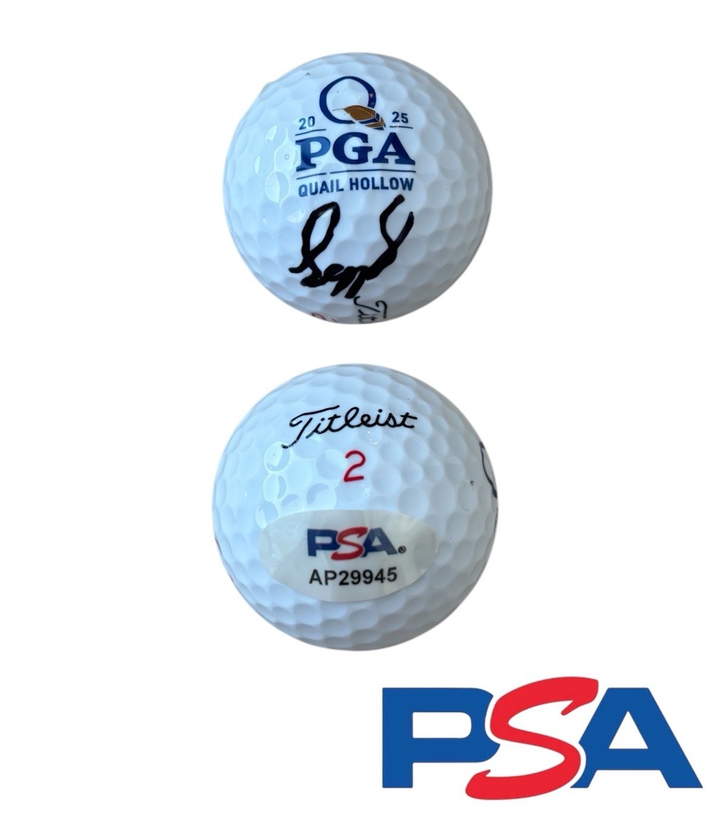 Sepp Straka Signed 2025 PGA CHAMPIONSHIP Quail Hollow Golf Ball PSA/DNA AUTO