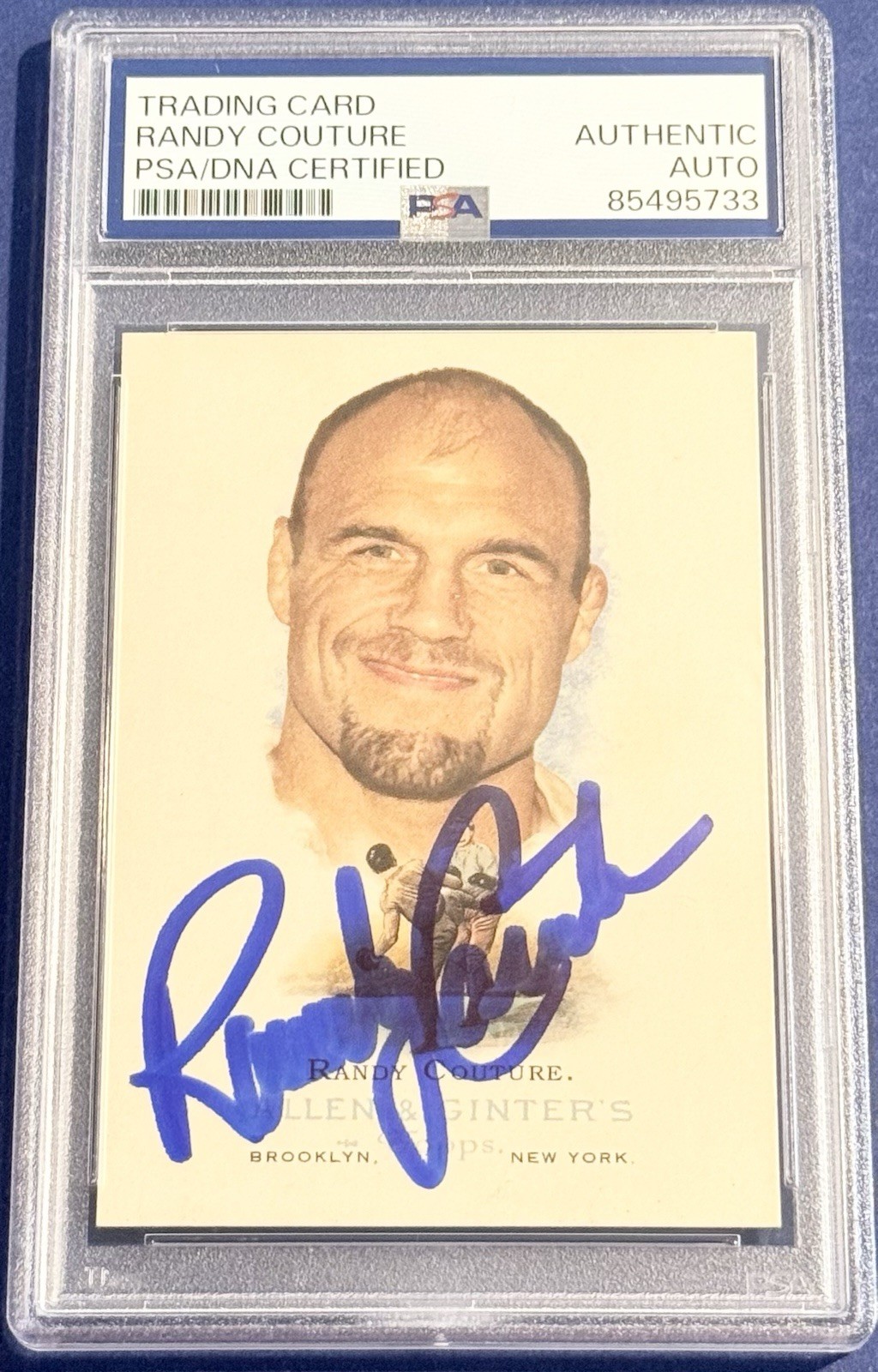 Randy Couture Signed 2006 Allen & Ginter UFC Card PSA/DNA Slabbed