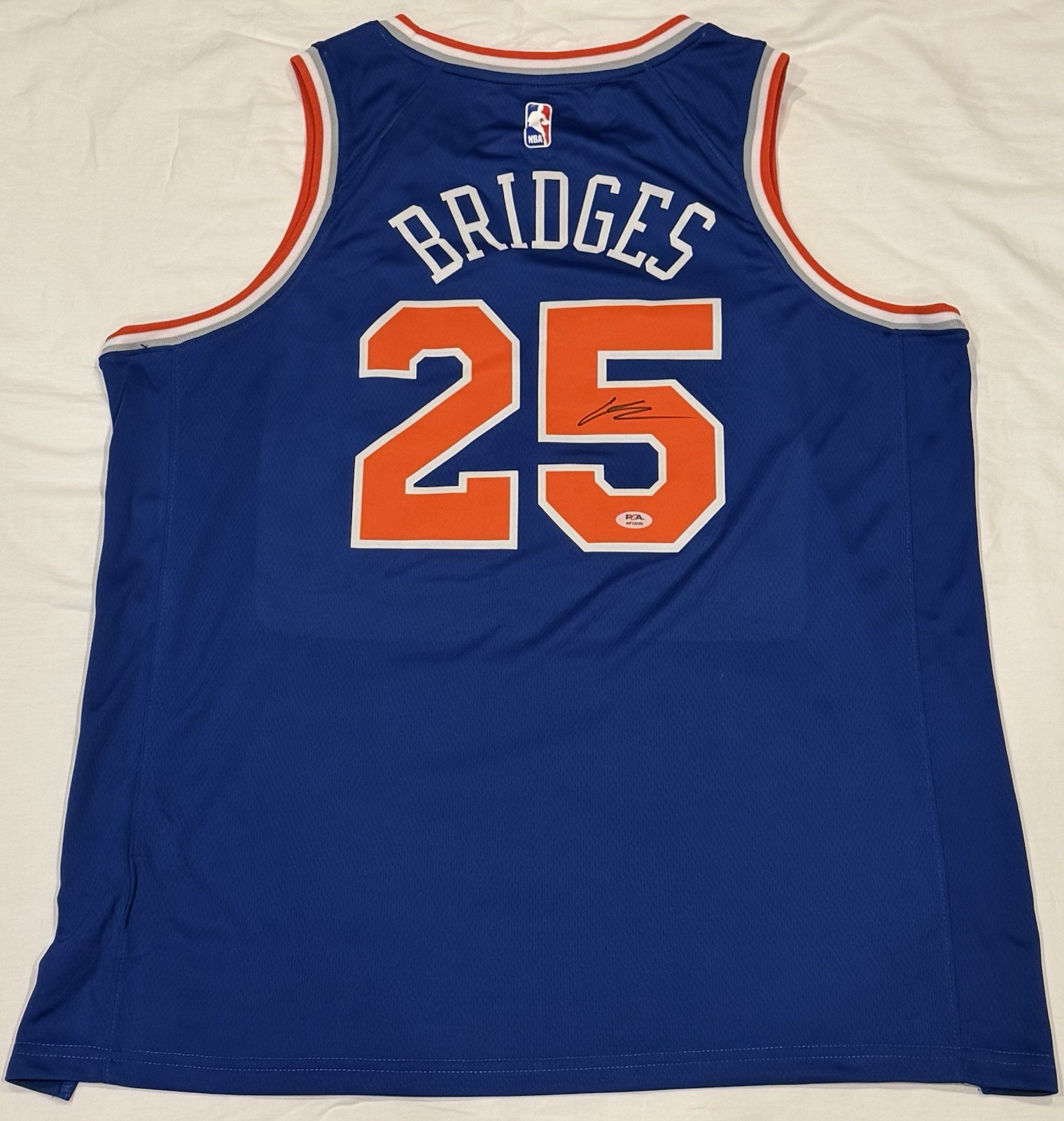 Mikal Bridges Signed Autographed New York Knicks Jersey PSA/DNA COA