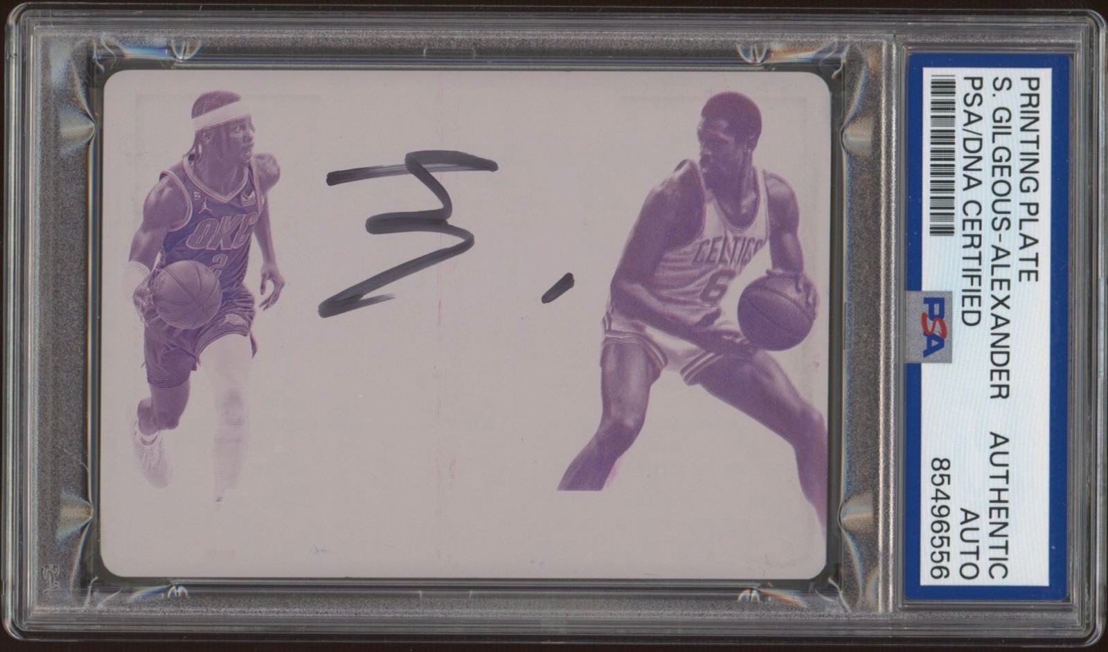 2022-23 Panini Flawless #267 Shai Gilgeous-Alexander Printing Plate 1/1 Auto PSA