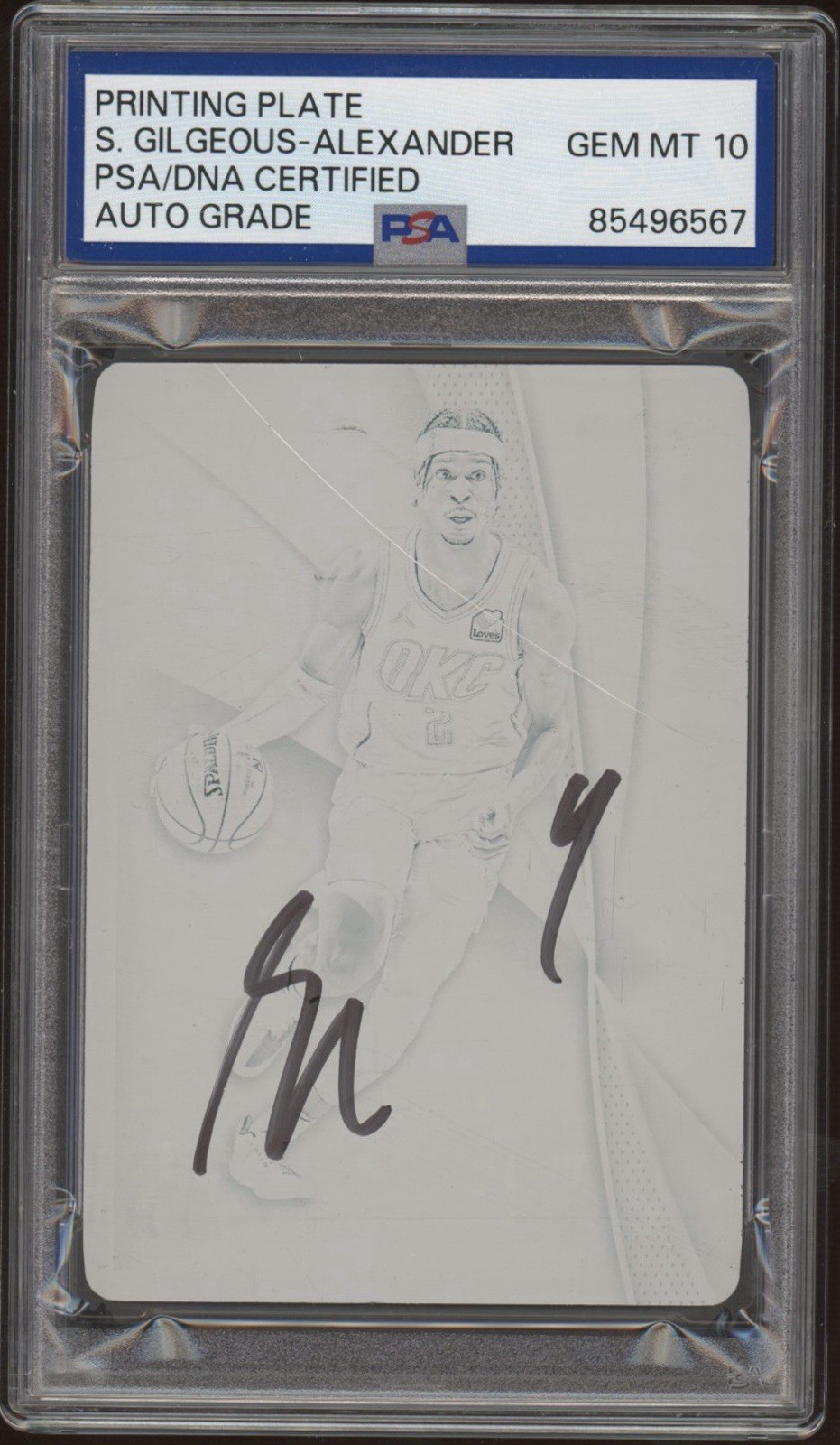 2020 Immaculate #71 Shai Gilgeous-Alexander Black Plate 1/1 PSA GEM MINT 10 AUTO