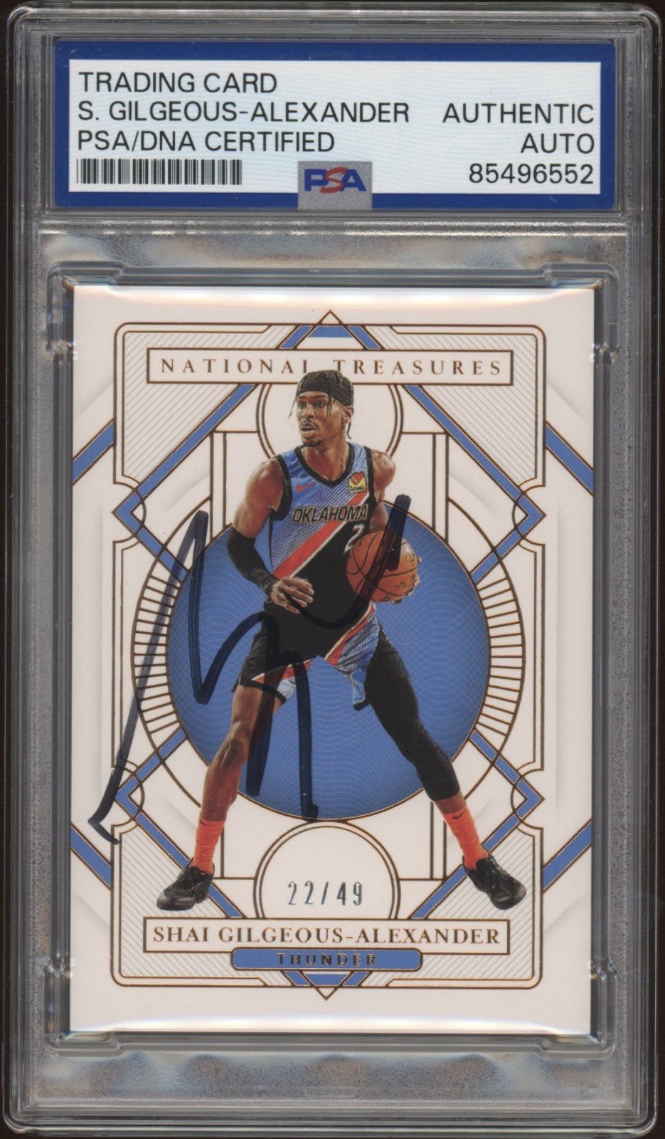 2020 National Treasures #57 Shai Gilgeous-Alexander Signed Bronze /49 PSA AUTO