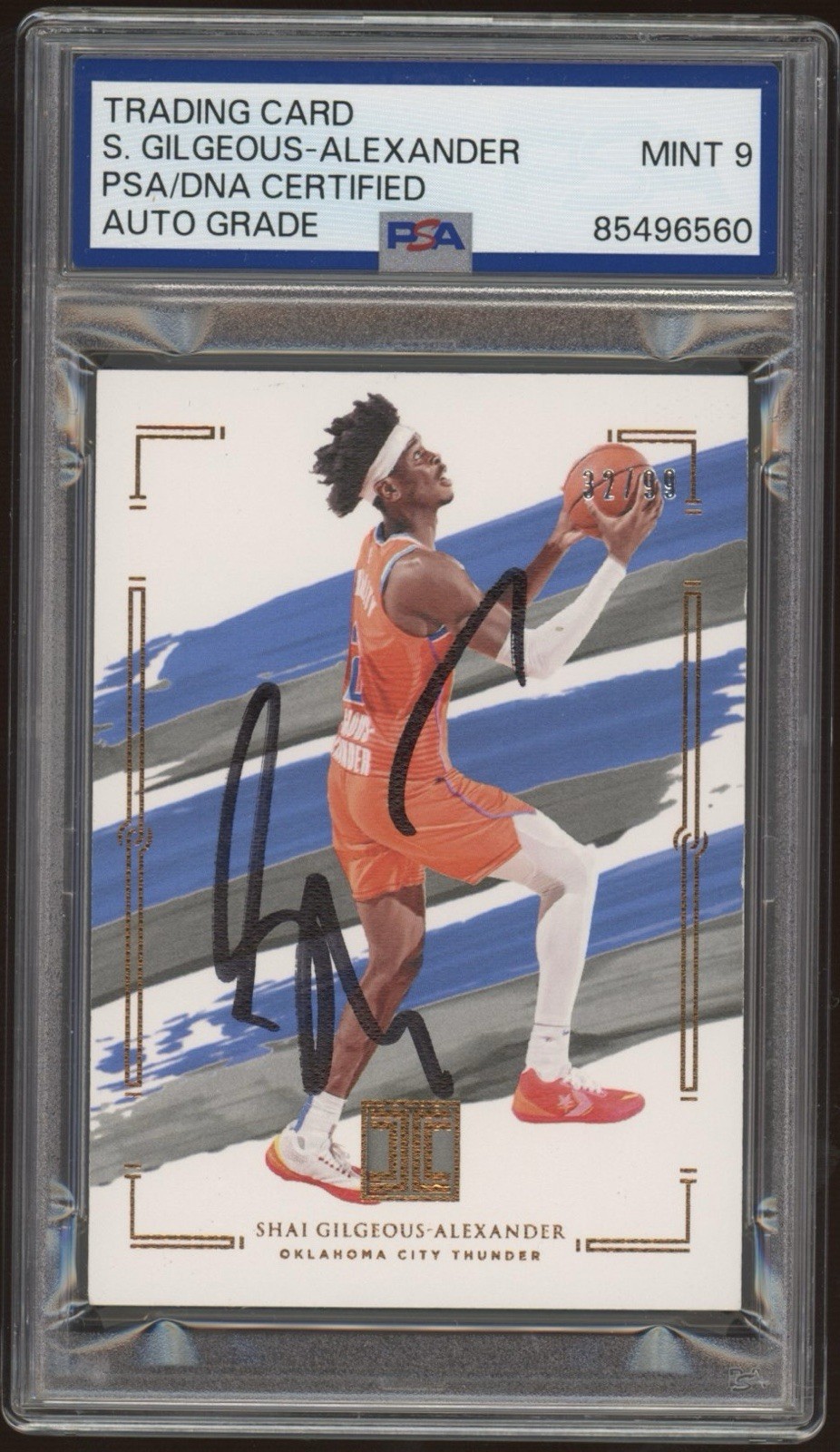 2020 Panini Impeccable #59 Shai Gilgeous-Alexander Signed /99 PSA MINT 9 AUTO