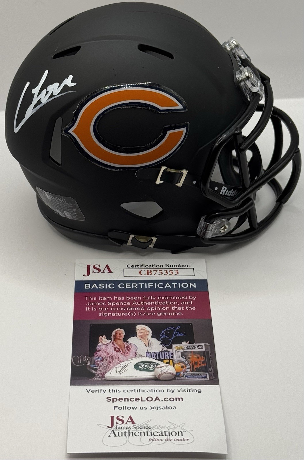 Colston Loveland Signed Autographed Chicago Bears Mini Helmet JSA COA