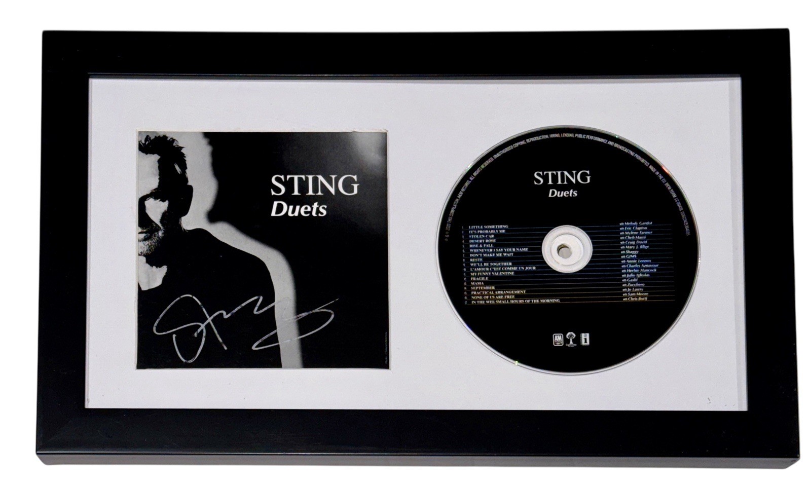 Sting The Police Signed Autograph Duets CD Framed Display Musician Beckett COA