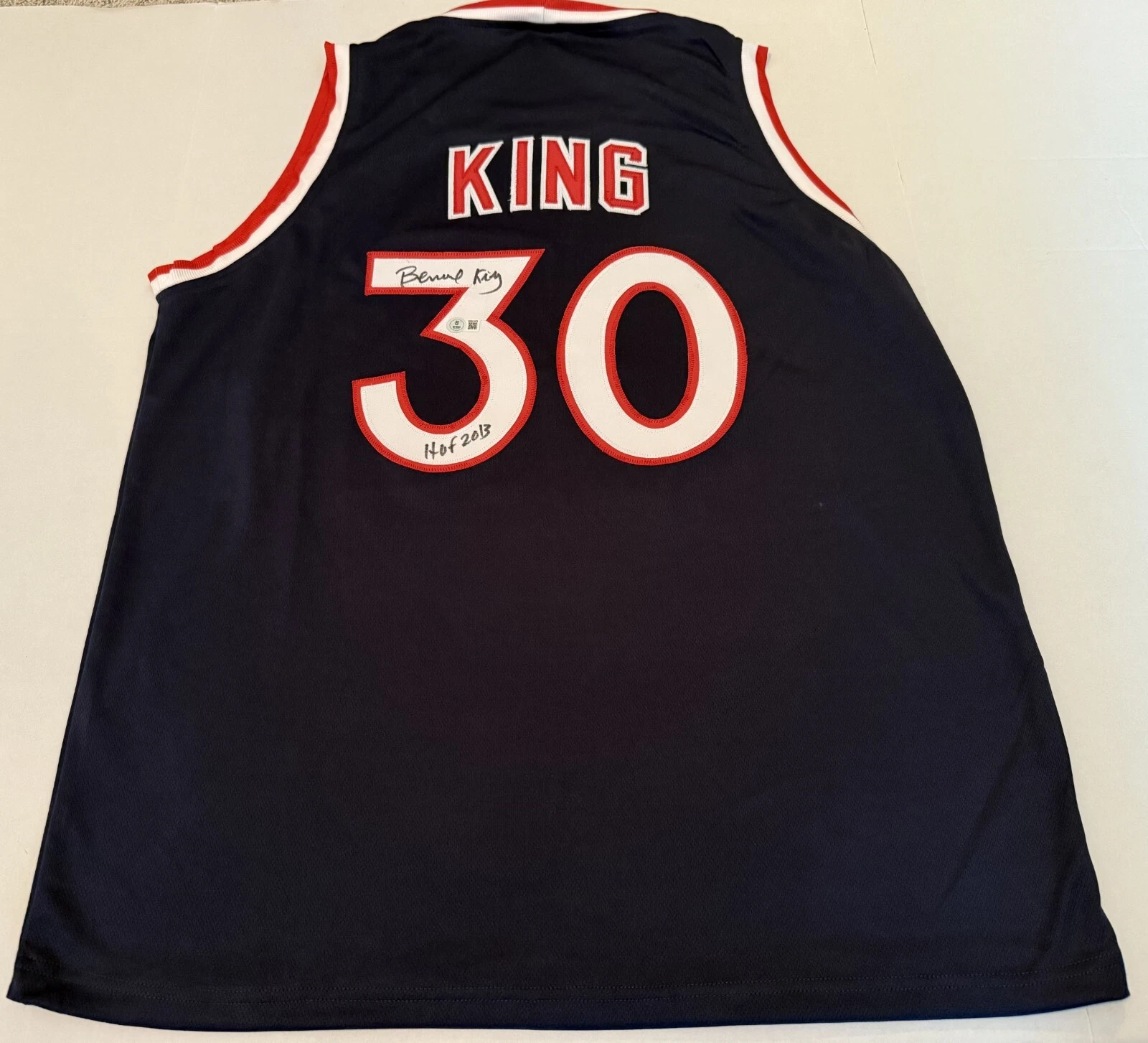 Bernard King New York Knicks signed Custom jersey W/ HOF Beckett Witnessed